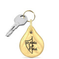 portachiavi goccia ottone personalizzabile