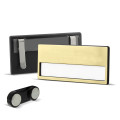 PORTANOME CON CALAMITA a ponte + clips   dorato neutro