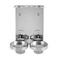 supporto acciaio doppio dispenser hotel