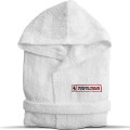 ACCAPPATOIO COTONE   bianco con cappuccio