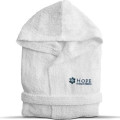 ACCAPPATOIO COTONE   bianco con cappuccio