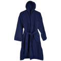 accappatoio cotone con cappuccio colore blu