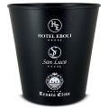 cestino hotel personalizzabile nero