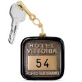 PORTACHIAVI OTTONE   medaglione quadrato
