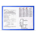CORNICE PORTAPREZZI   finiture blu A4 singolo