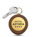 hotel portachiavi legno tondo spesso
