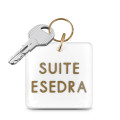 portachiavi hotel quadrato bianco personalizzato
