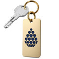 portachiavi ottone dorato personalizzabile per hotel