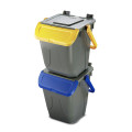 pattumiera impilabile 25 lt blu giallo