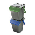 pattumiera impilabile 25 lt verde blu