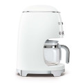 macchina caffe con filtro caraffa bianco lucido laterale