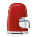 macchina caffe con filtro caraffa rosso lucido laterale