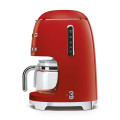 macchina caffe con filtro rosso lucido laterale