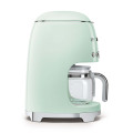 macchina caffe con filtro caraffa verde lucido laterale