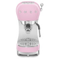 macchina caffe espresso manuale rosa lucido frontale