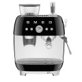 macchina caffe con macinacaffe nero lucido frontale