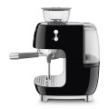 macchina caffe con macinacaffe nero lucido laterale