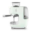 macchina caffe con macinacaffe verde lucido laterale