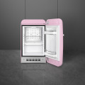 mini frigo rosa lucido aperto