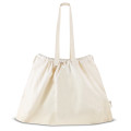 borsa shopper neutra con chiusura con coulisse