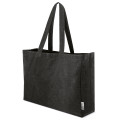 borsa da mare cotone nera personalizzata