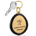 medaglione elegante portachiavi personalizzato con anellino