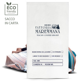 sacco biancheria ecologico in carta riciclabile personalizzabile con logo hotel