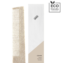 pettine ecologico busta neutra set cortesia hotel neutra paper detercom