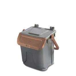 pattumiera impilabile 25 lt marrone