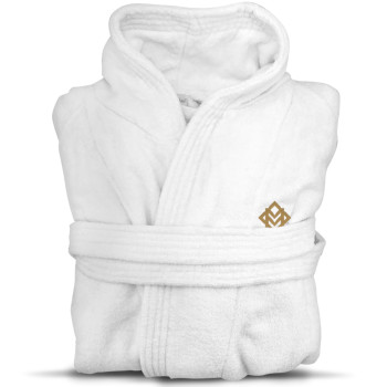 accappatoio hotel spa velour bianco personalizzato
