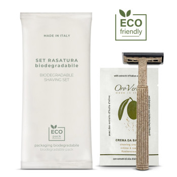 set rasatura biodegradabile ecologico hotel