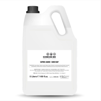 Sapone liquido tanica hotel check-in refill