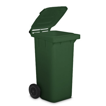 pattumiera differenziata con ruote verde plastica riciclata