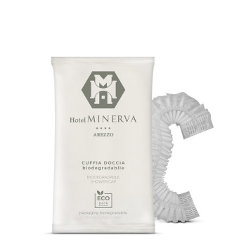 cuffia busta biodegradabile hotel personalizzata