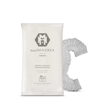 cuffia busta biodegradabile hotel personalizzata