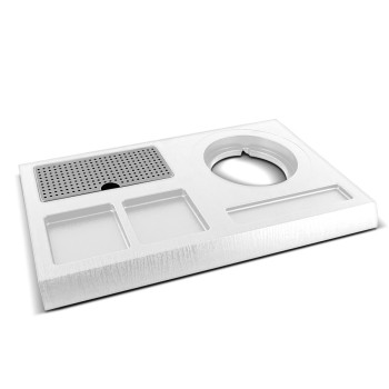 vassoio kit hotel colazione camera bianco