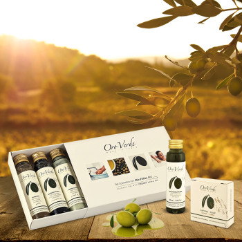 mini set cosmetico olio d'oliva