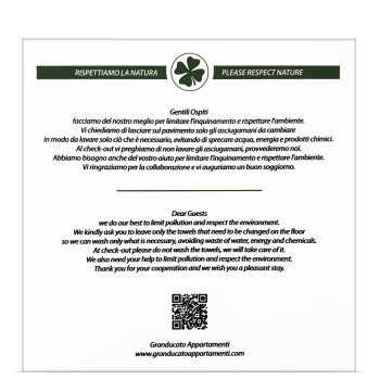 targa ecologia hotel personalizzabile