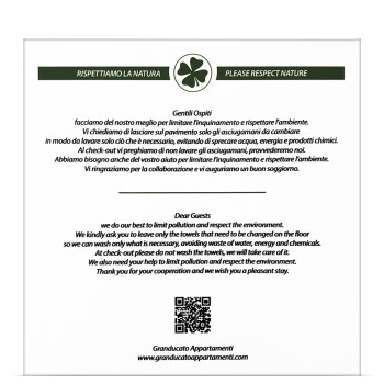 targa ecologia hotel personalizzabile