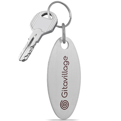 portachiavi alluminio per hotel ovale piatto