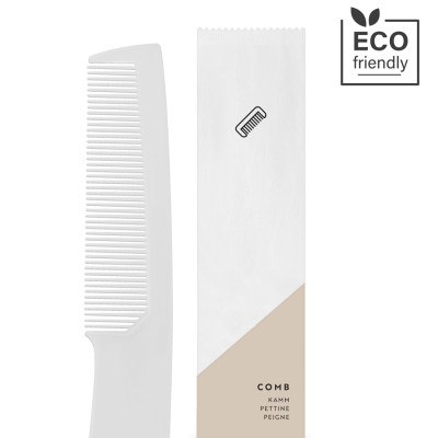 pettine ecologico busta neutra set cortesia hotel neutra paper detercom