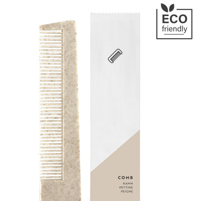 pettine ecologico busta neutra set cortesia hotel neutra paper detercom