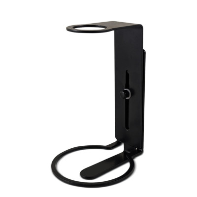 supporto inox nero dispenser 500 ml antifurto hotel