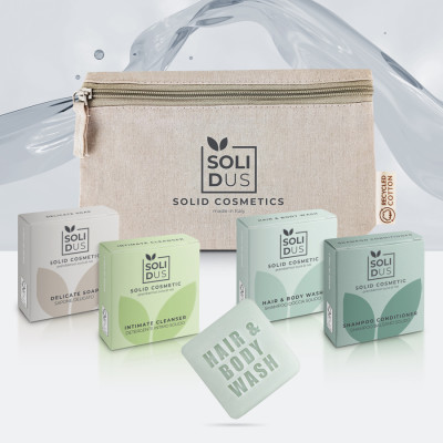 set cortesia ecologico con cosmetici solidi