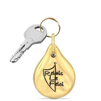 portachiavi goccia ottone personalizzabile