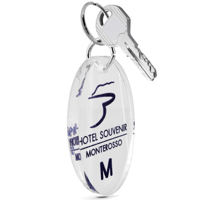 portachiavi albergo plexiglas ovale
