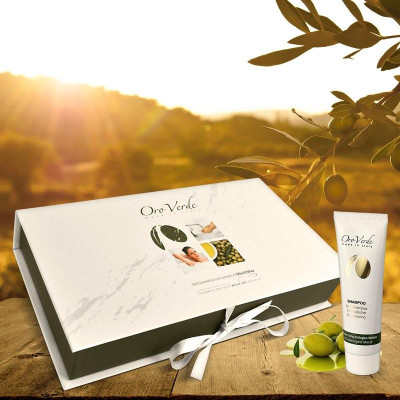 set cosmetico olio d'oliva oroverde