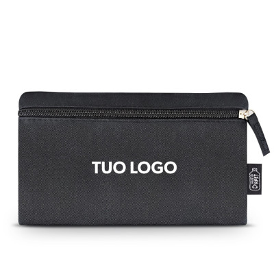 pochette in cotone riciclato per kit cortesia e welcome kit personalizzabile