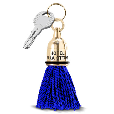 PORTACHIAVI OTTONE   dorato con pennacchio