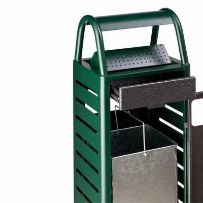 POSACENERE GETTACARTE 29 LT   verde e grigio